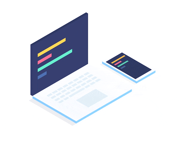 Ilustración de laptop y celular con paneles de control, representando la falta de un sistema que controle y supervise el negocio